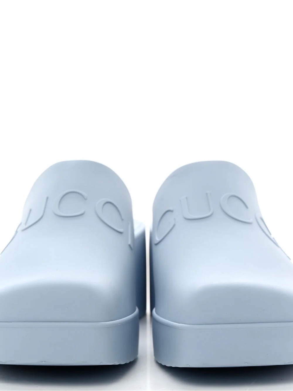 Gucci Light Blue Rubber Mules